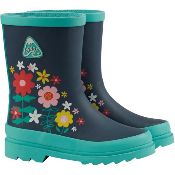 Puddle Buster Wellington Boots Indigo Dahlias