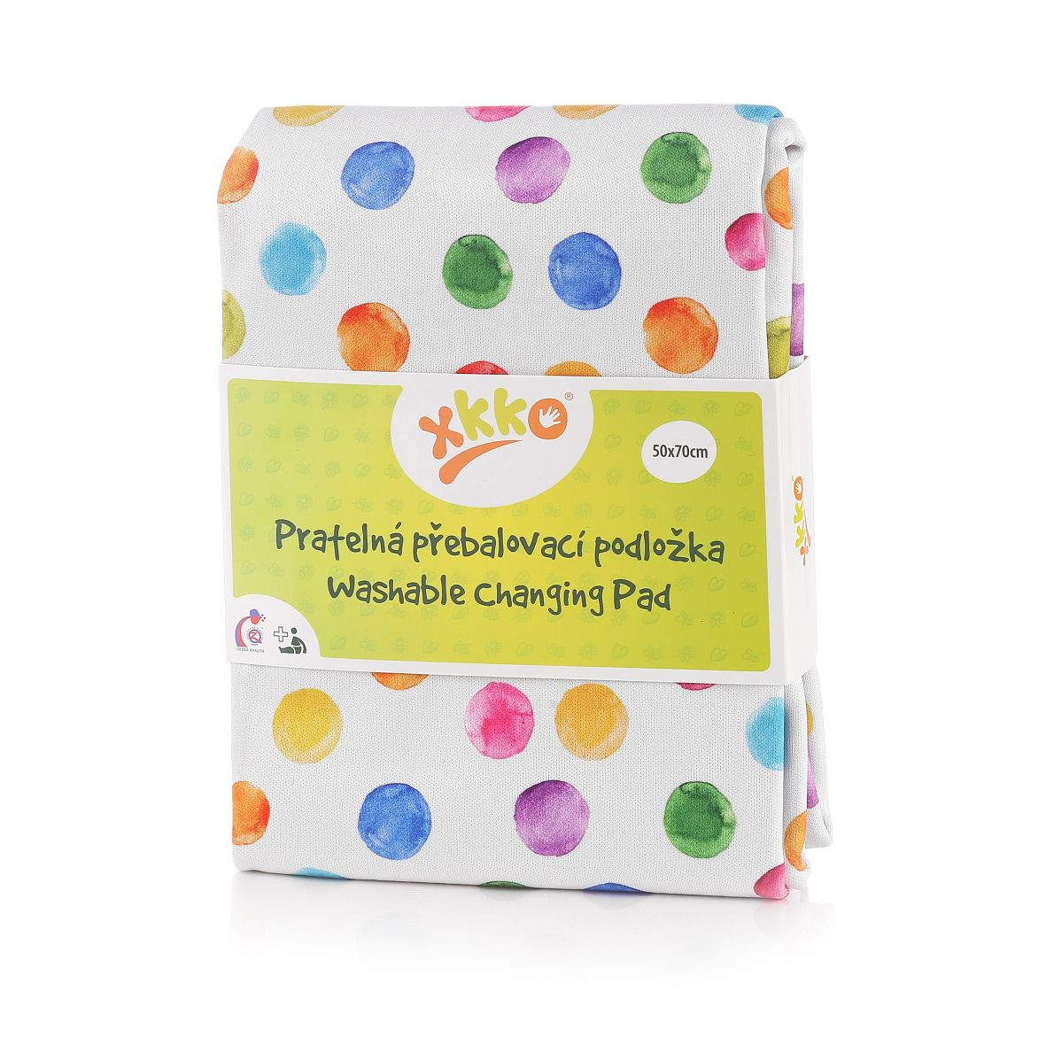 xkko waschbare Wickelunterlage Watercolor Polka Dots