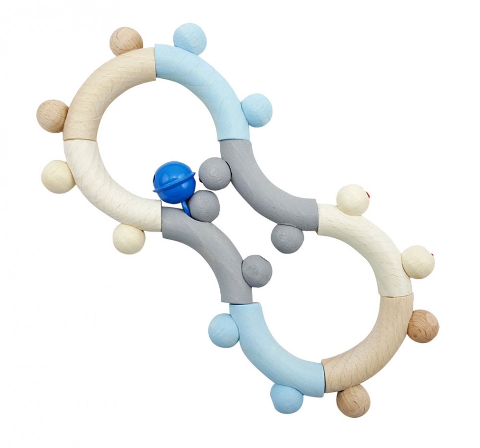 Holzgreifling "Acht" - blau