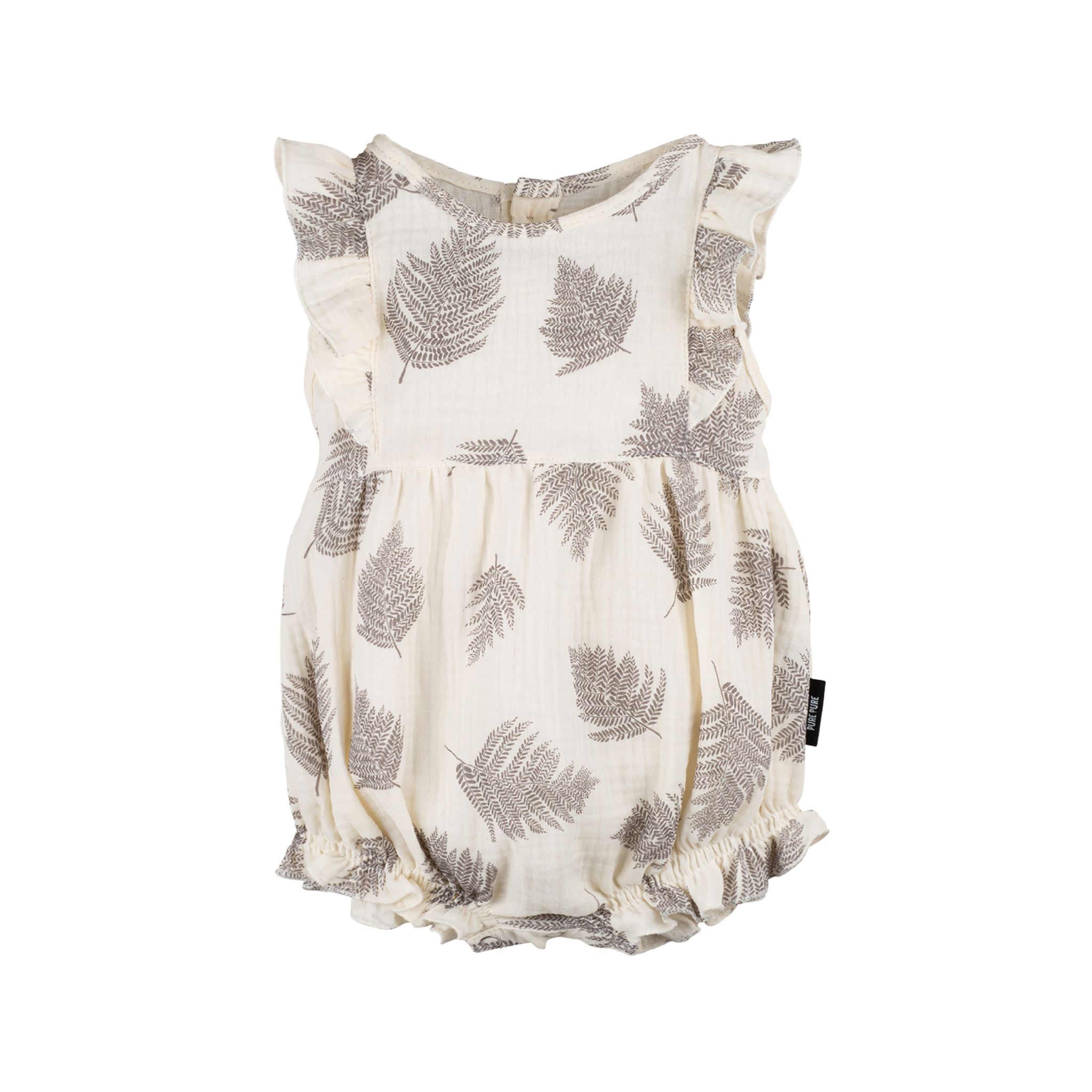 pure pure Baby-Spieler Mull Blätter ecru