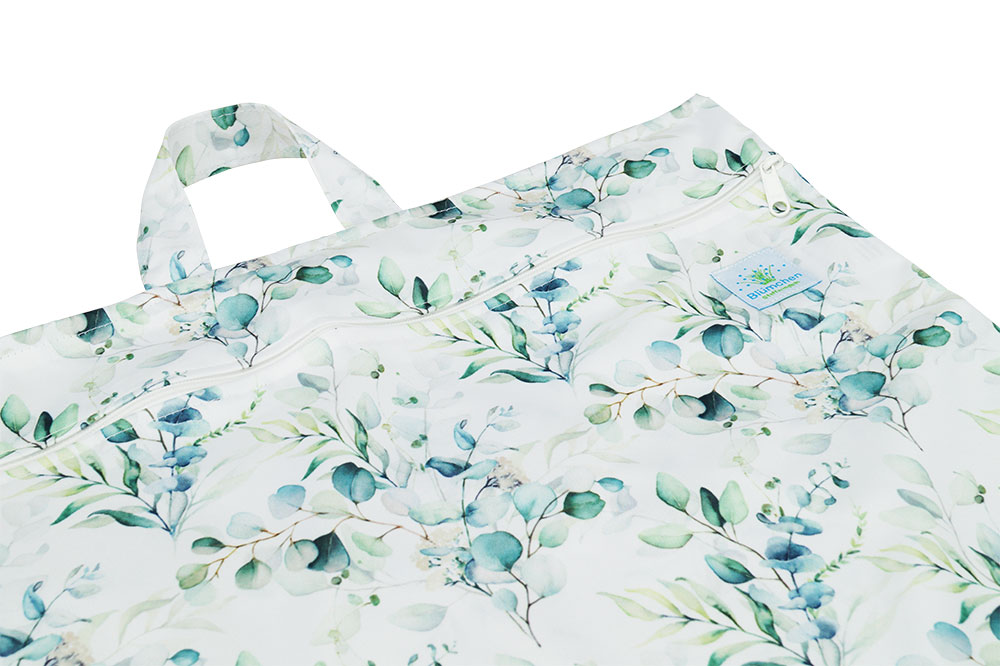 Blümchen hängender XL Windelsack Floral white