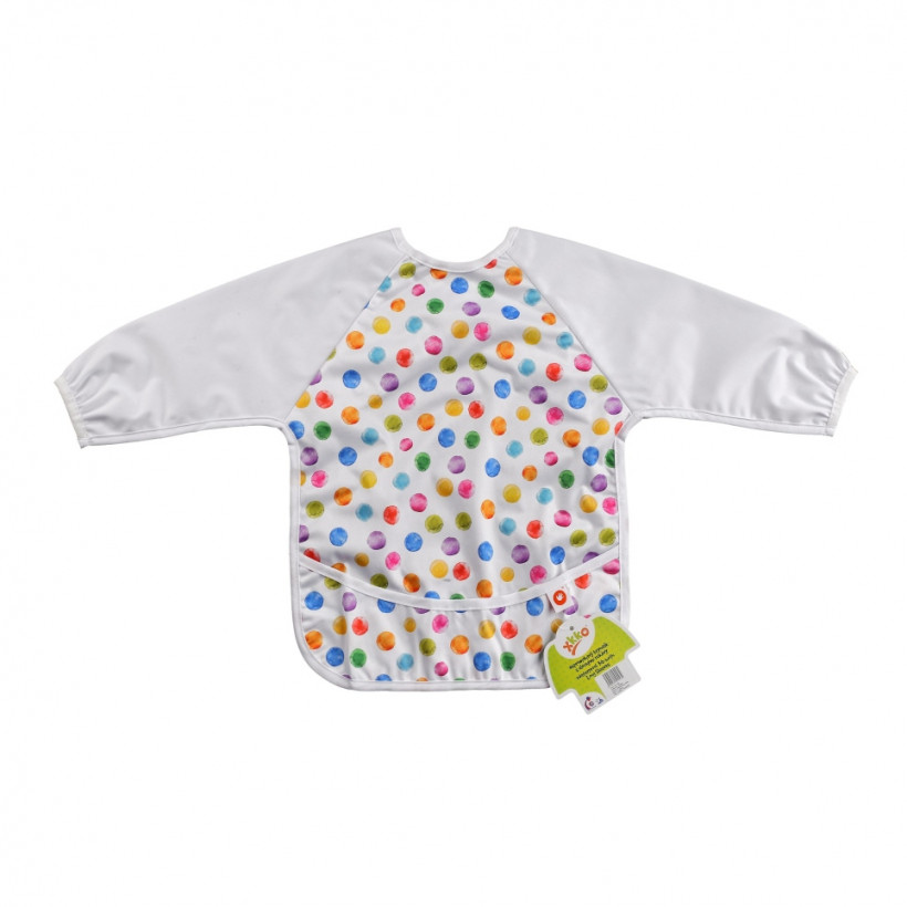 xkko Lätzchen mit Ärmeln Watercolour Polka Dots