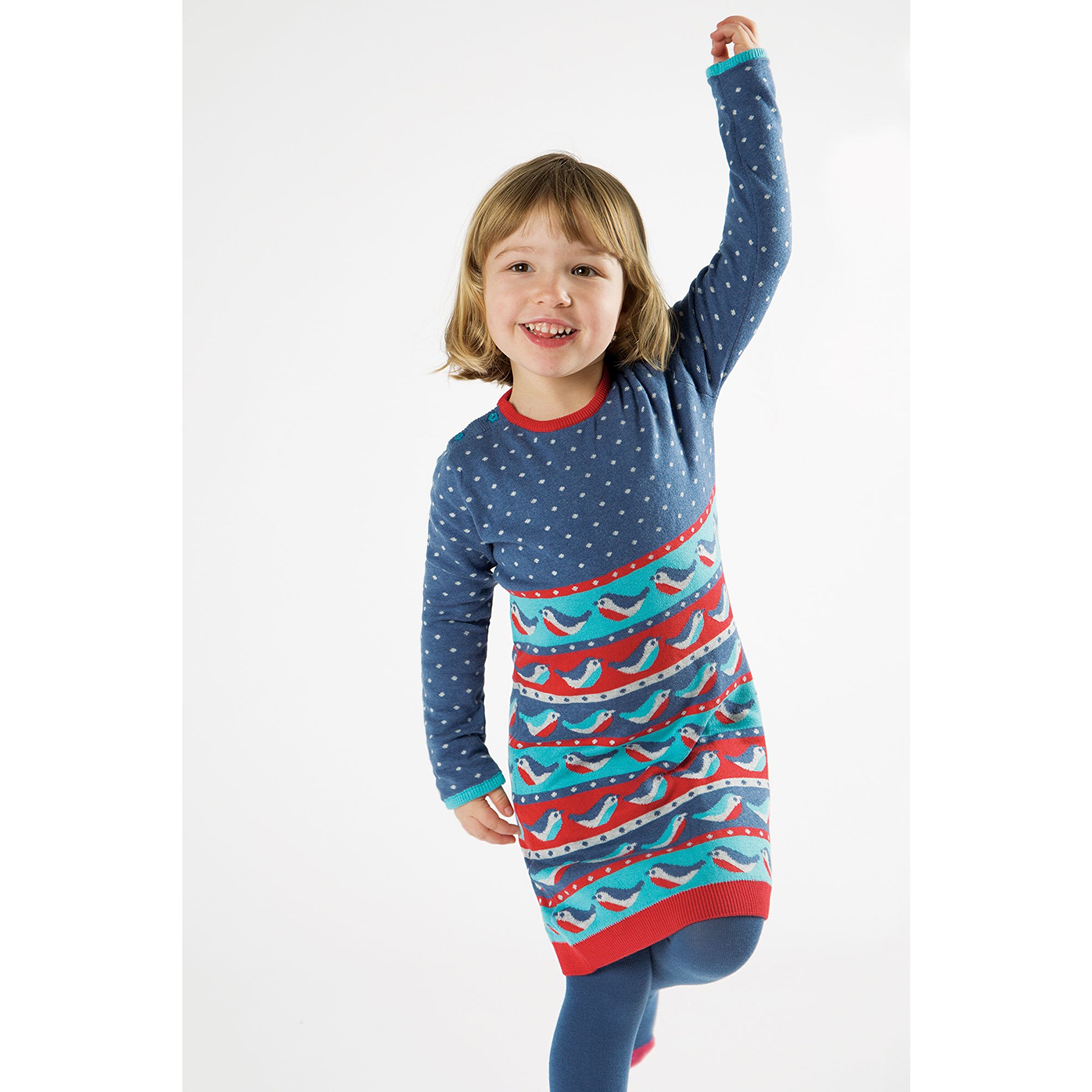 Frugi Strickkleid "RobinRally" (kbA Baumwolle)