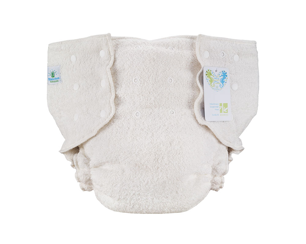 Blümchen Inkontinenzhose ADULT Bambusfrottee