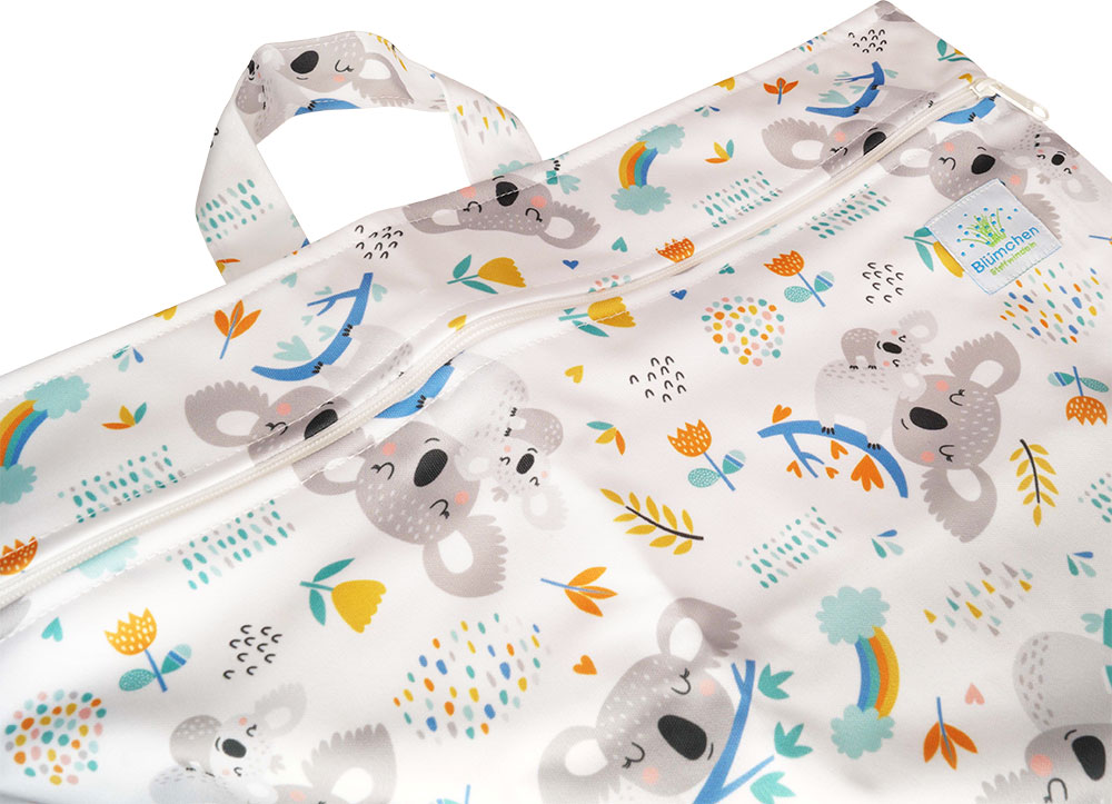 Blümchen hängender XL Windelsack Koala Liebe