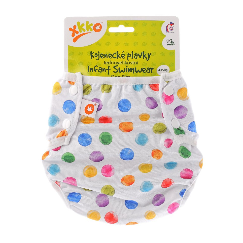 xkko OneSize Schwimmwindel Watercolour Polka Dots