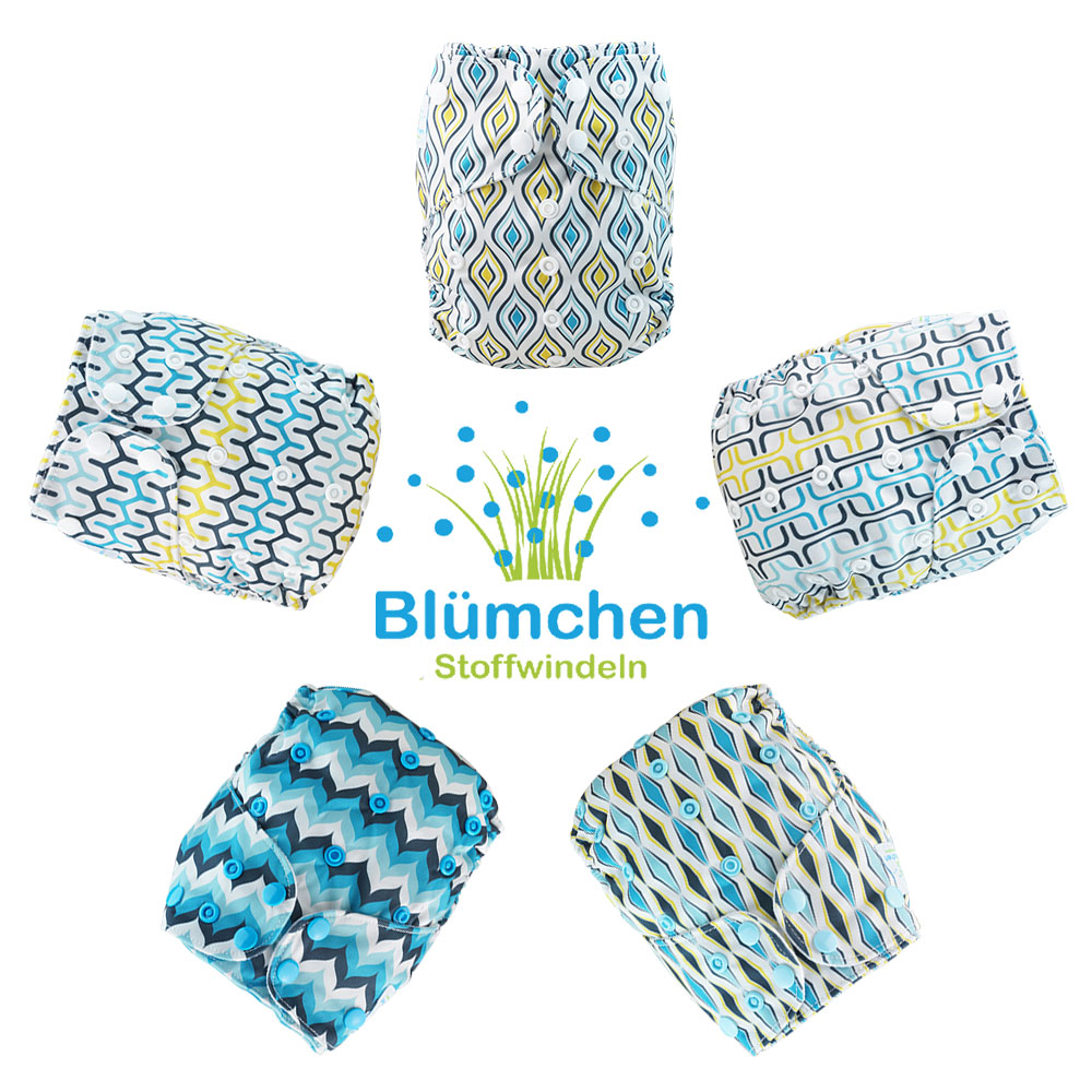 Blümchen Taschenwindeln Geometrische Designs Druckies