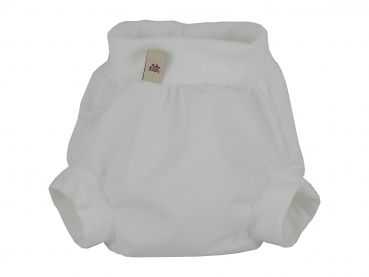 hu-da PUL-Schlupfüberhose mit Fleecebündchen weiss Gr. XL (ab ca. 13kg)