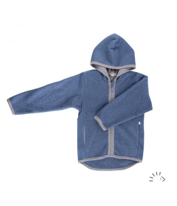 iobio Jacke Baumwollfleece Blueberry Melange