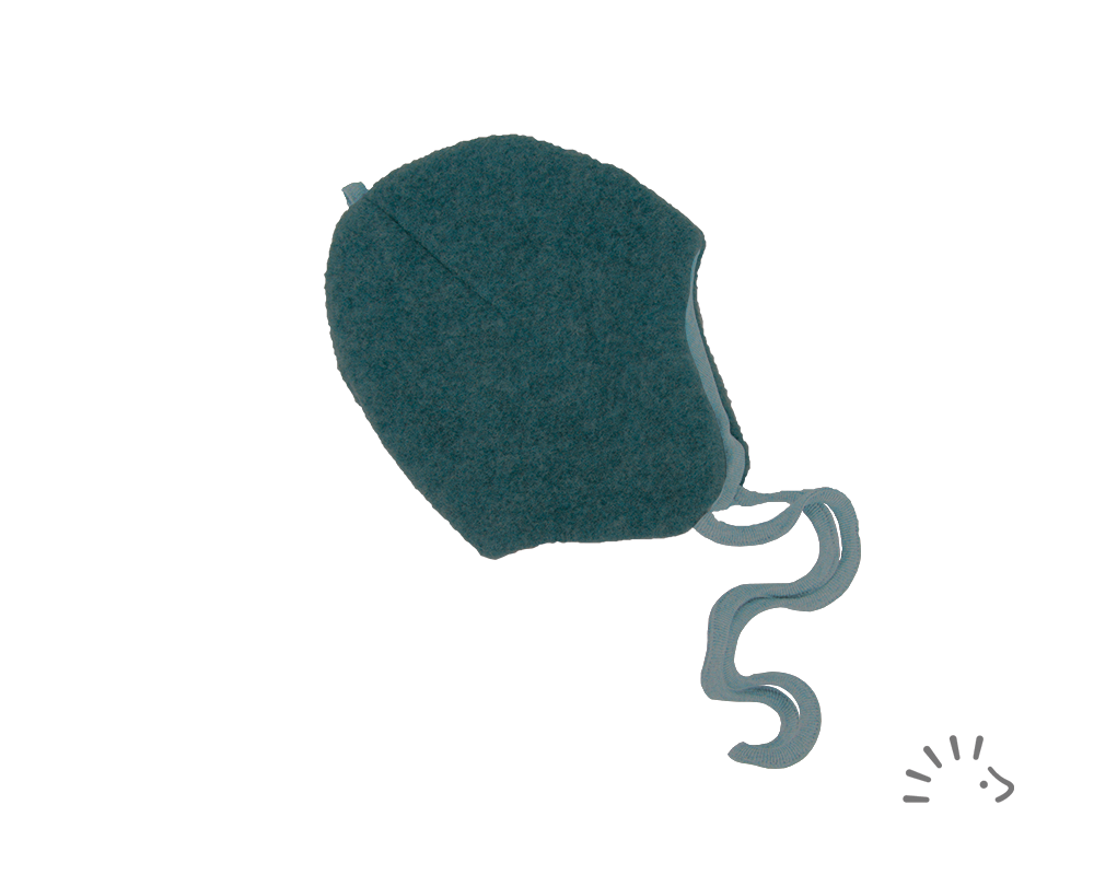 iobio Haube Style INKA Wollvlies Smaragd
