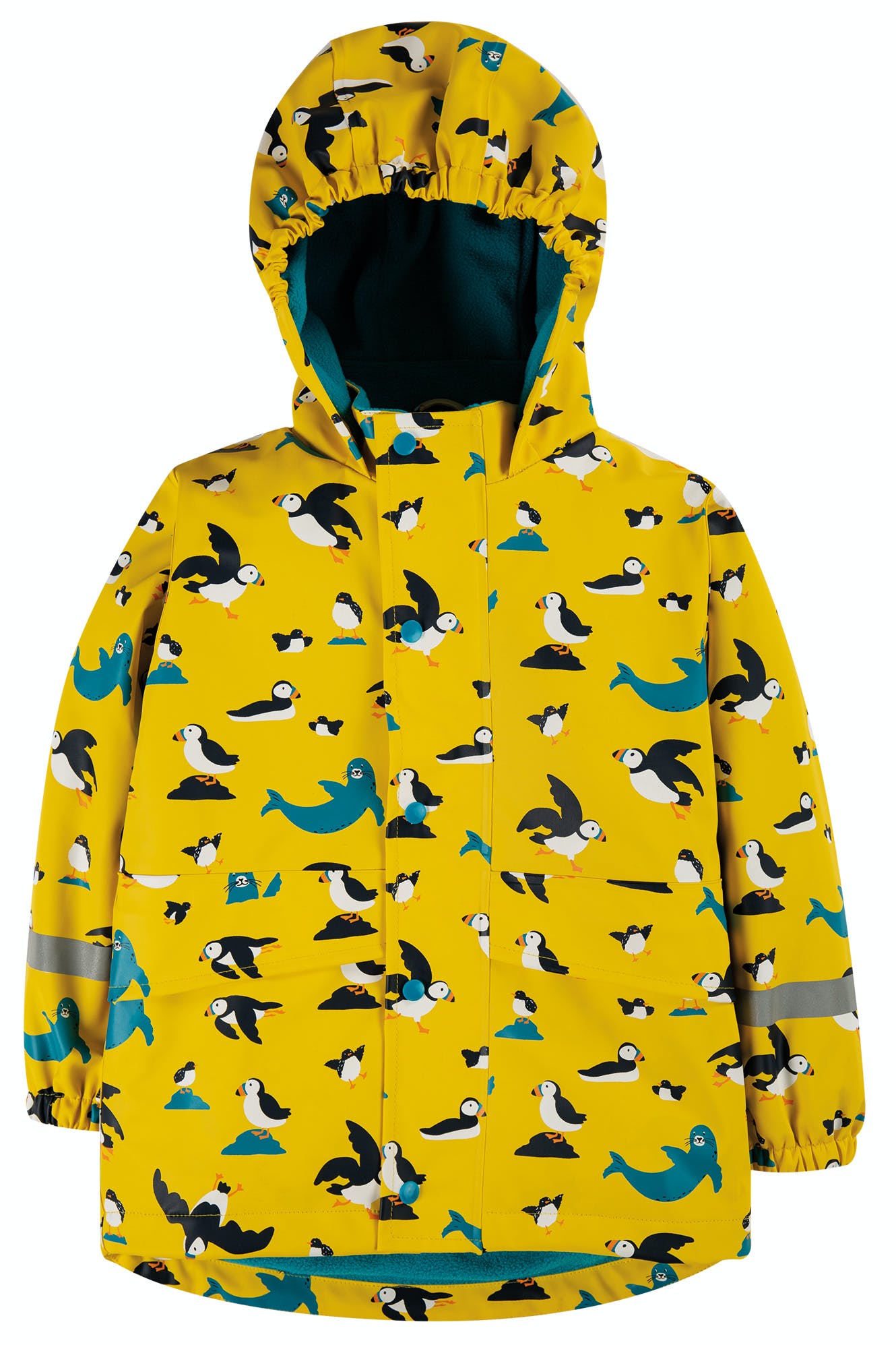 Frugi Puddle Buster Coat Sunflower Puffling Away