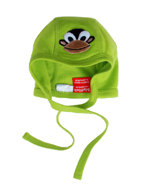 LipFish Baby Häubchen Green Monkey (kbA)