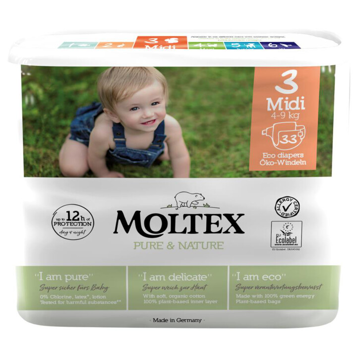 Moltex Pure & Nature Midi Windel Gr. 3 (4-9kg)