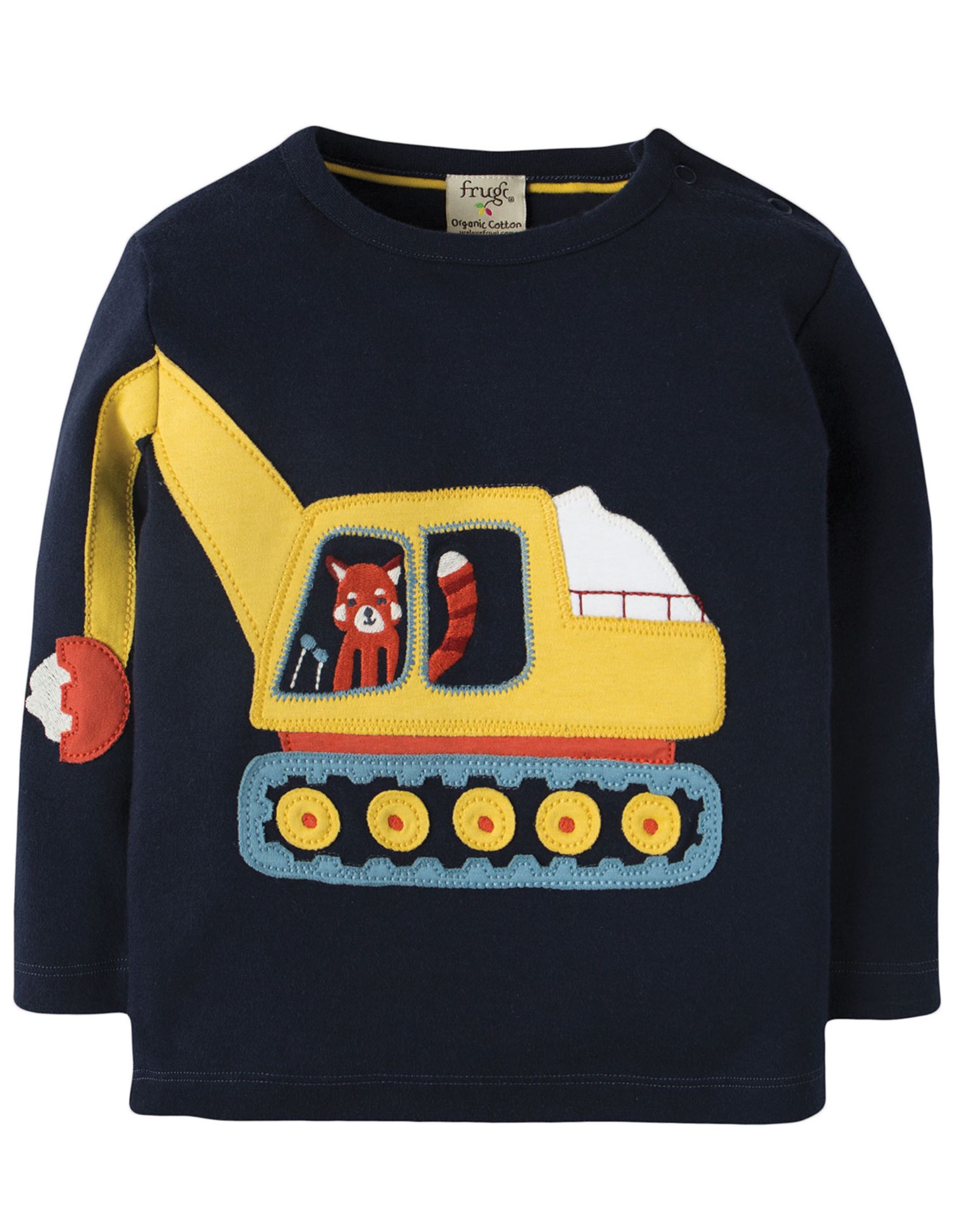 Frugi Doug Applique Top Navy/Digger