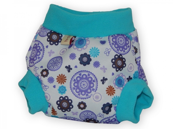 hu-da PUL Schlupfüberhose FLOWER Gr. S (4-7kg)