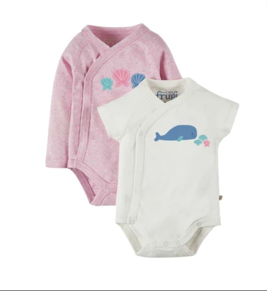 Frugi Wickelbody Whale (2er Set)