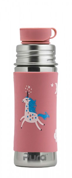 Purakiki Sportflasche / Schulflasche 300ml Unicorn rose