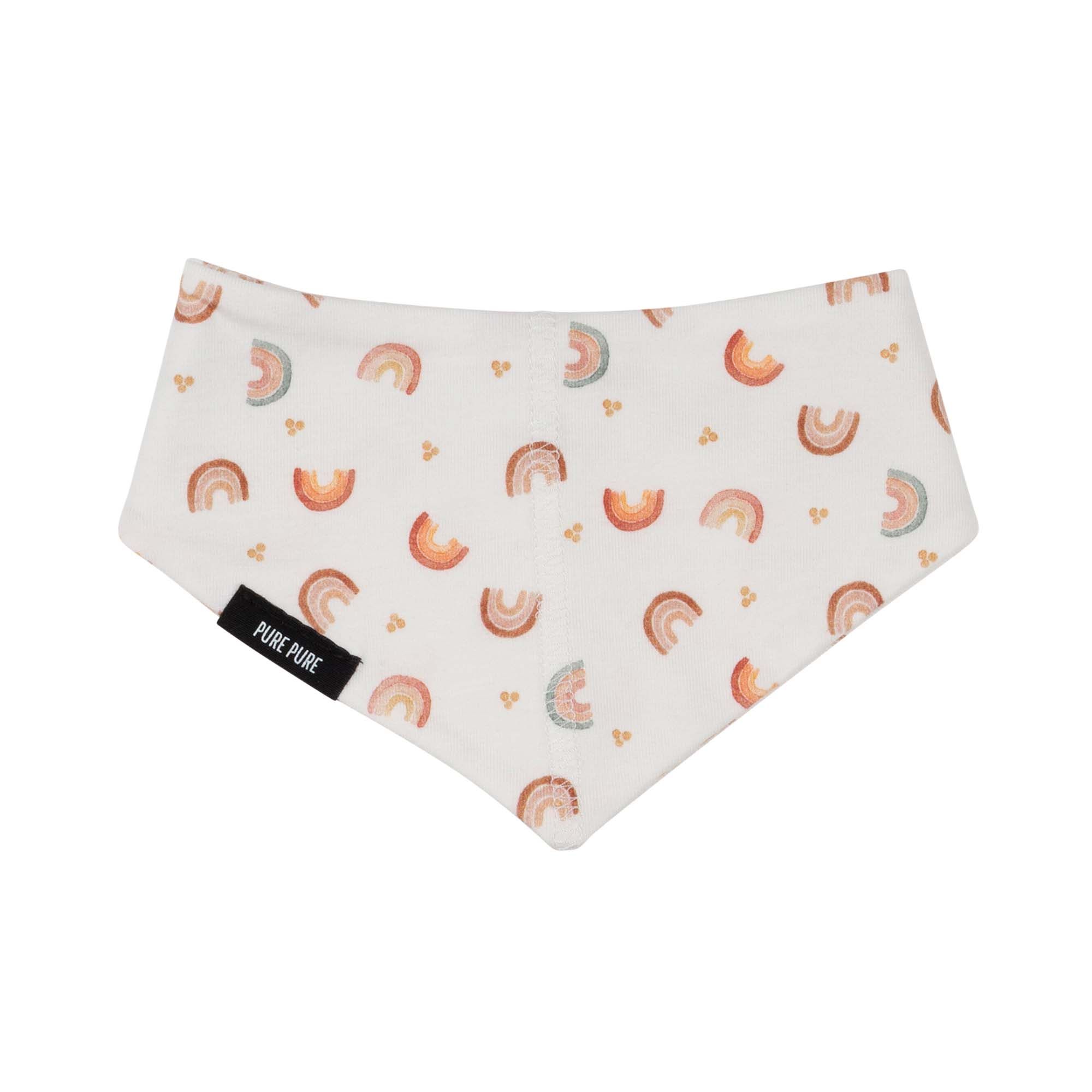 pure pure Baby-Halstuch rainbows on white