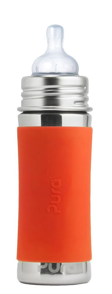 Purakiki Babyflasche 300ml orange