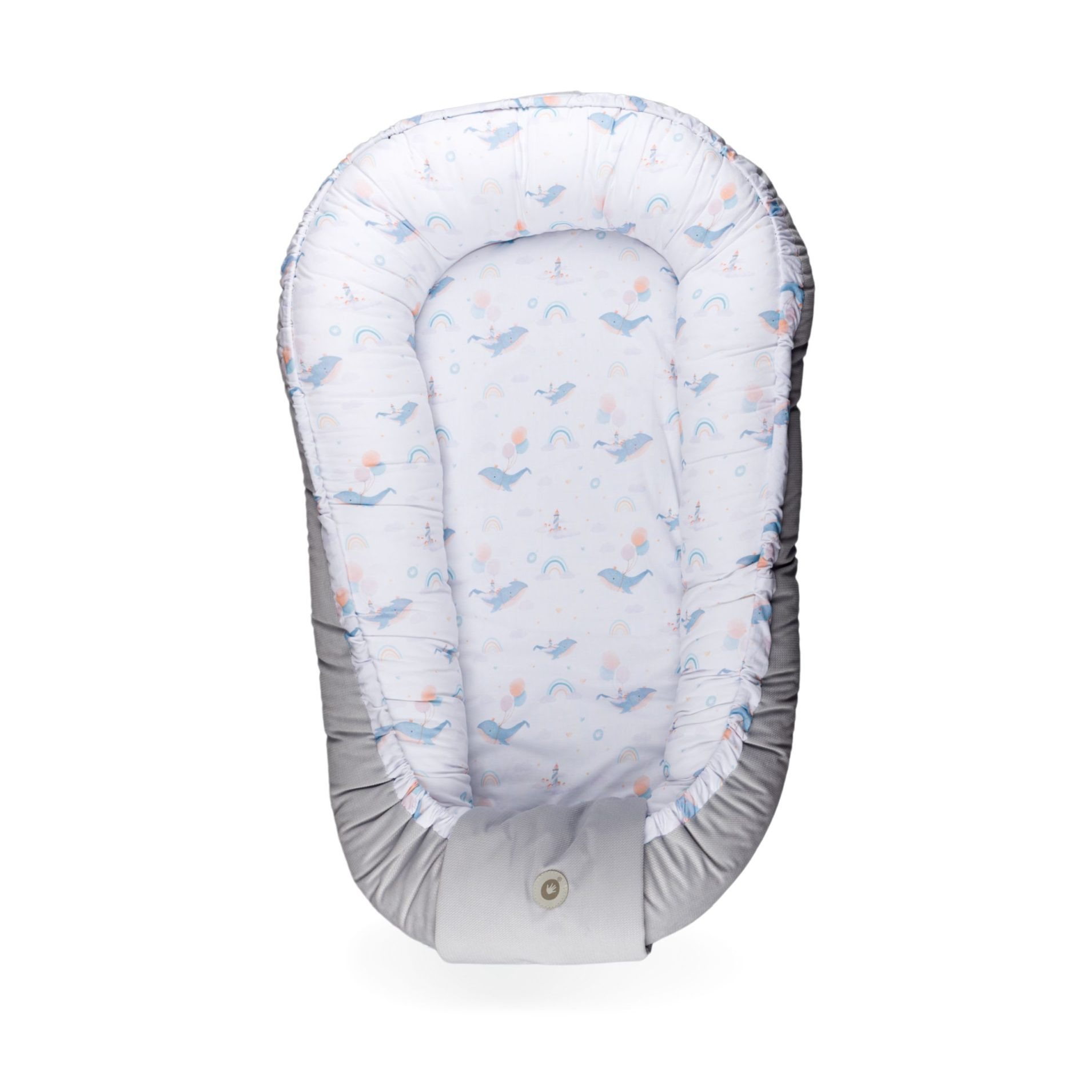xkko LUX wendbares Babynest Sky Whale