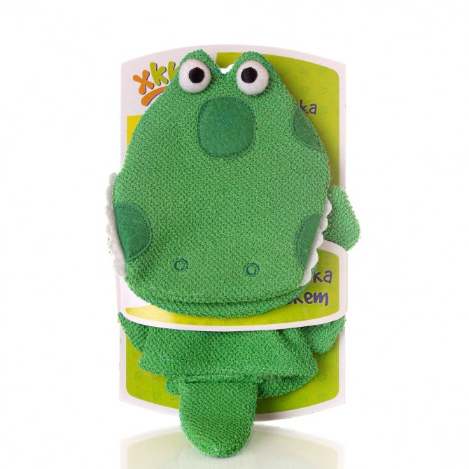 xkko Waschlappen mit Handpuppe Kroko
