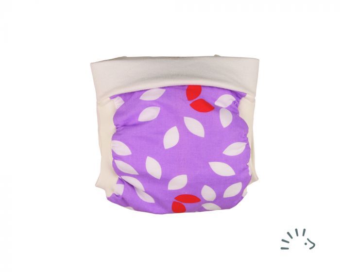 Popolini EasyFree Popeline Leaves Violet Gr. S