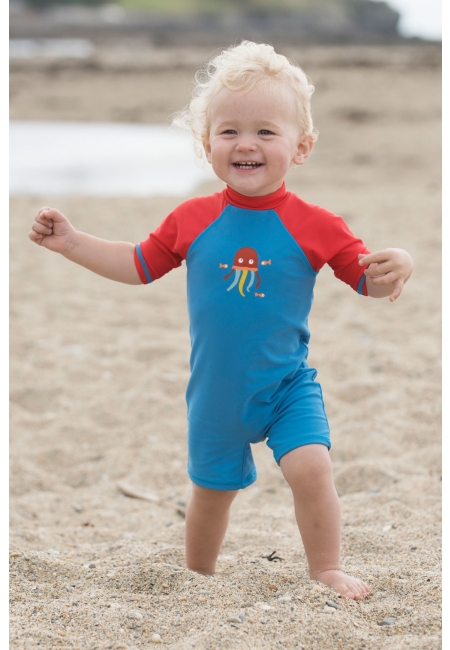 Frugi Sonnenschutzanzug Diver Blue/Jellyfish