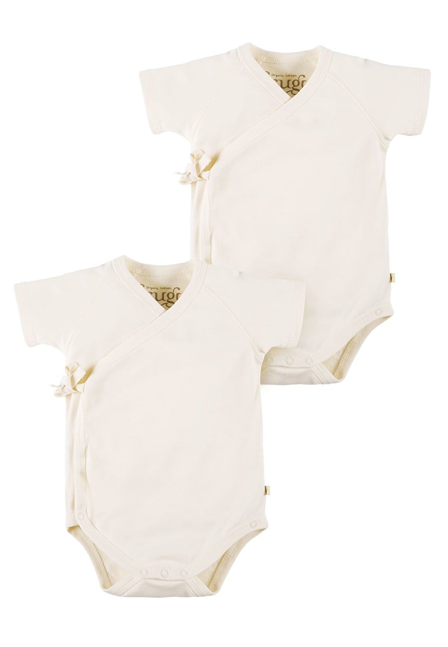 Frugi Wickelbody Natural Kurzarm (2er Set)