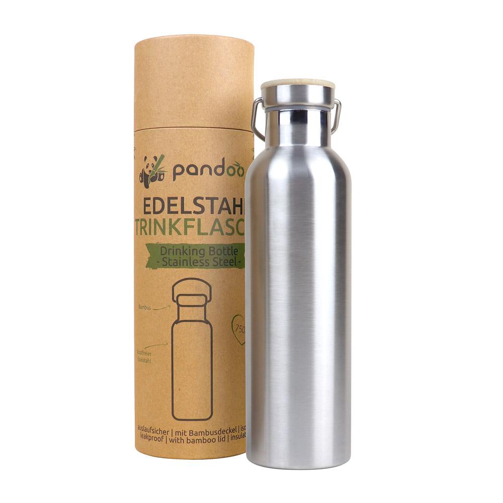 pandoo Trinkflasche Edelstahl isoliert 750ml