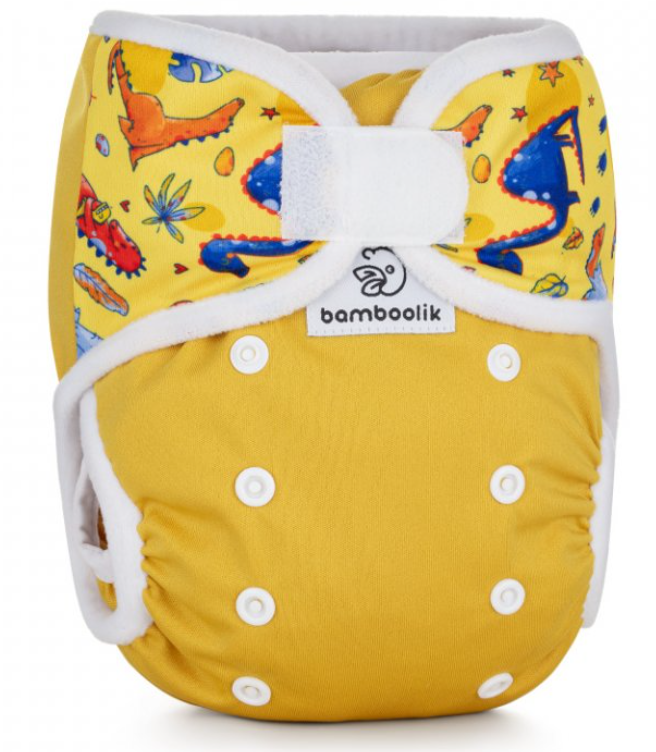 Bamboolik Ai2 Duo-Überhose Klett Dinosaurier