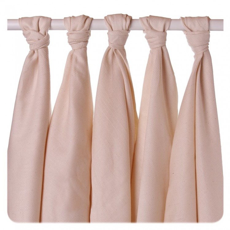 xkko Mullwindel "BirdEye" Organic ecru 70x70 (5 Stück)