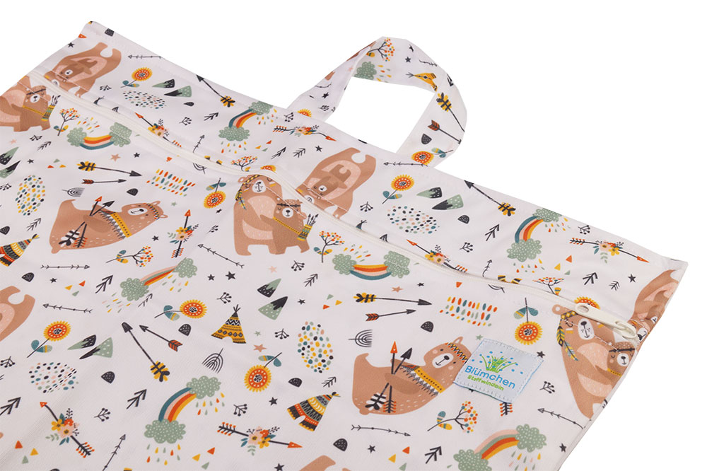 Blümchen hängender XL Windelsack Mama Bär