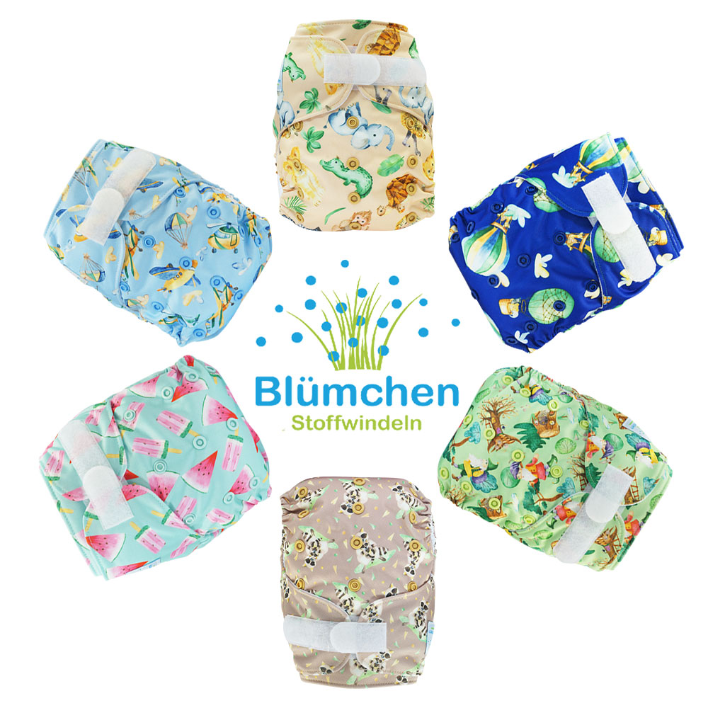 Blümchen Taschenwindeln Wasserfarben Multipack