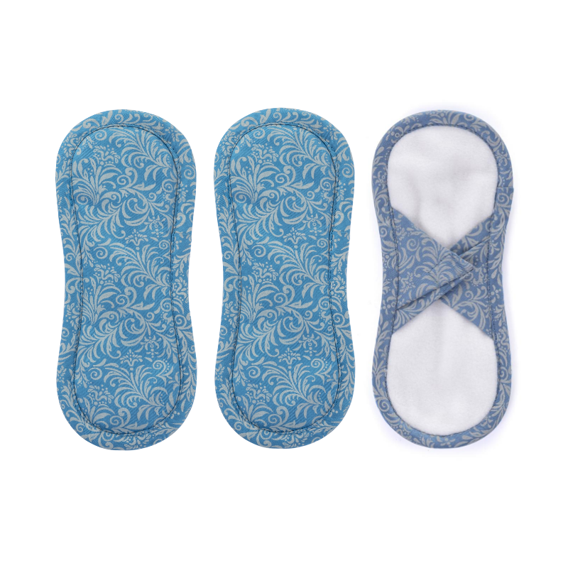 Bamboolik Slipeinlagen Bio-Satin blau (3er Set)