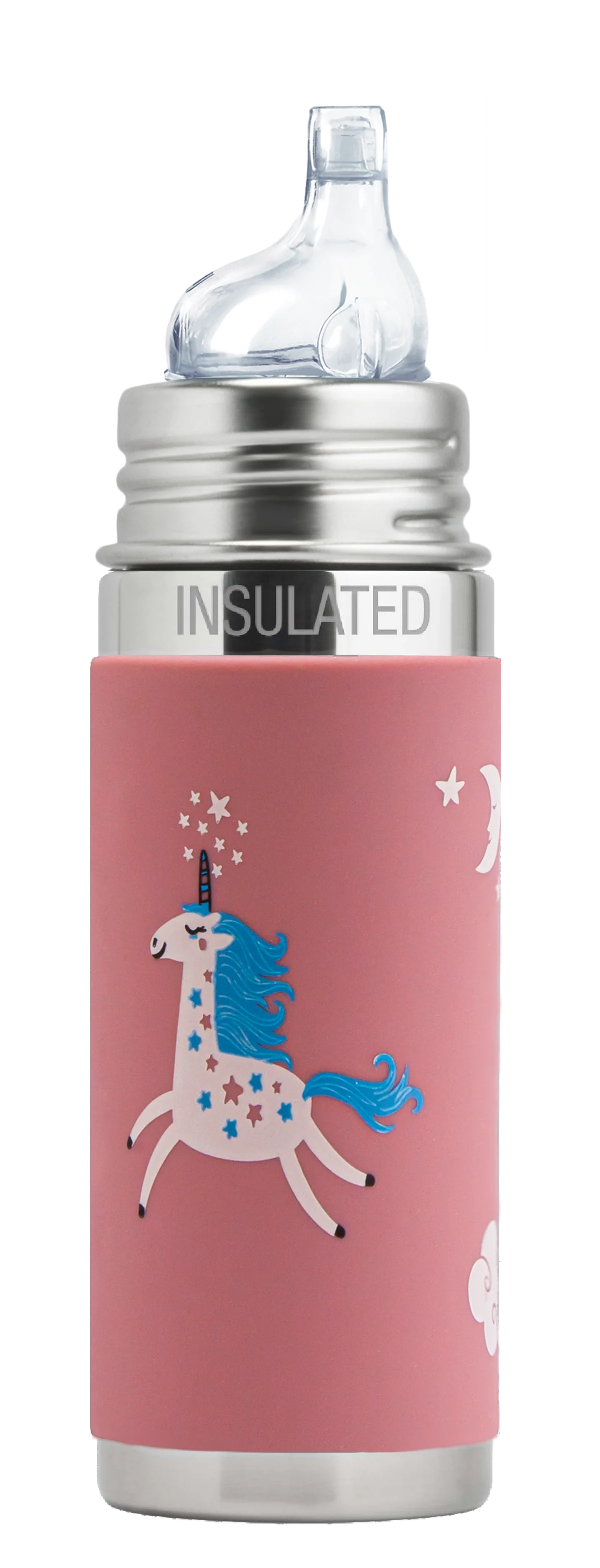 Purakiki Isolier-Trinklernflasche 250ml Unicorn rose