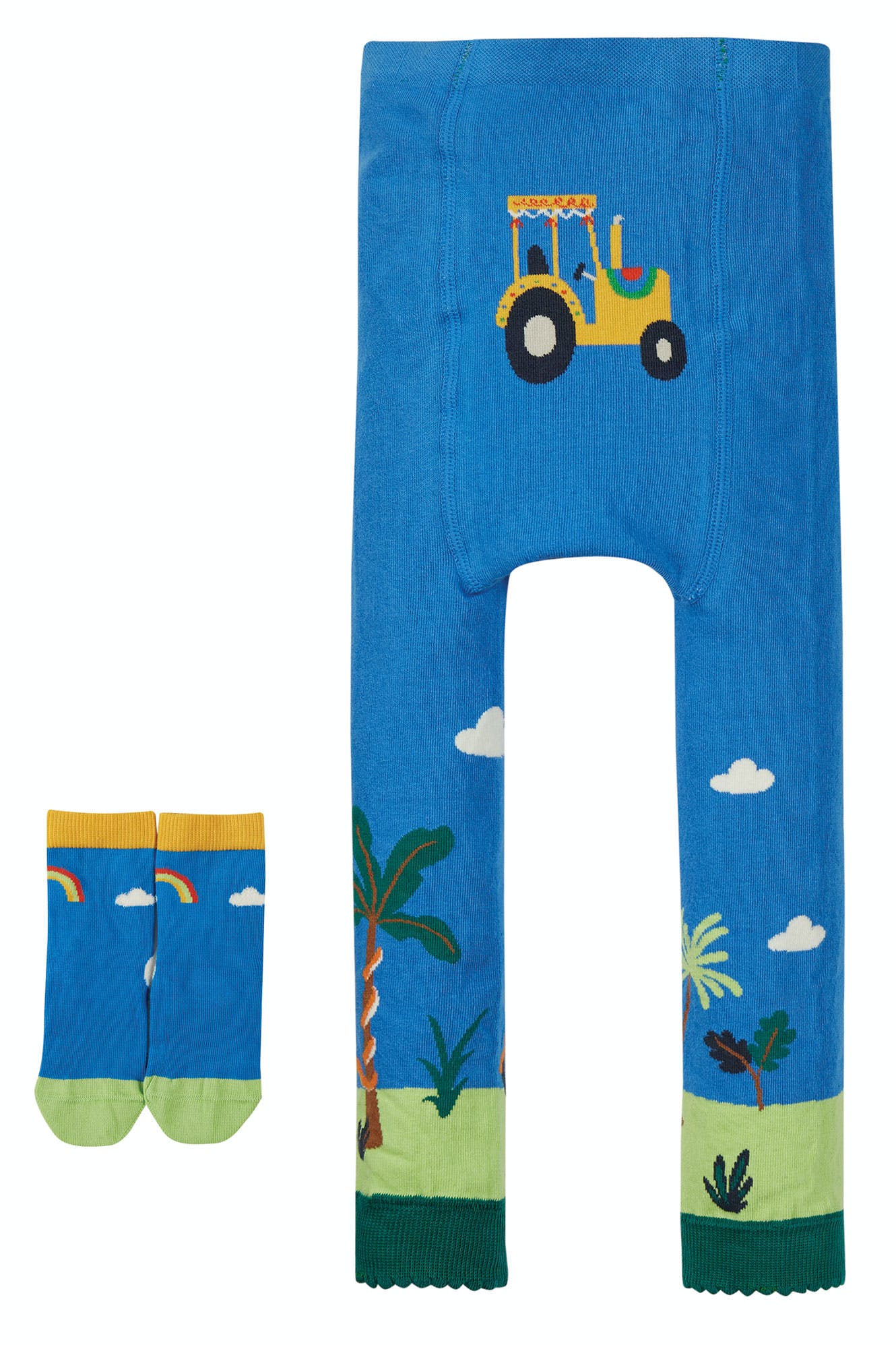 Frugi Sennen Sock Set Cobalt Tractor