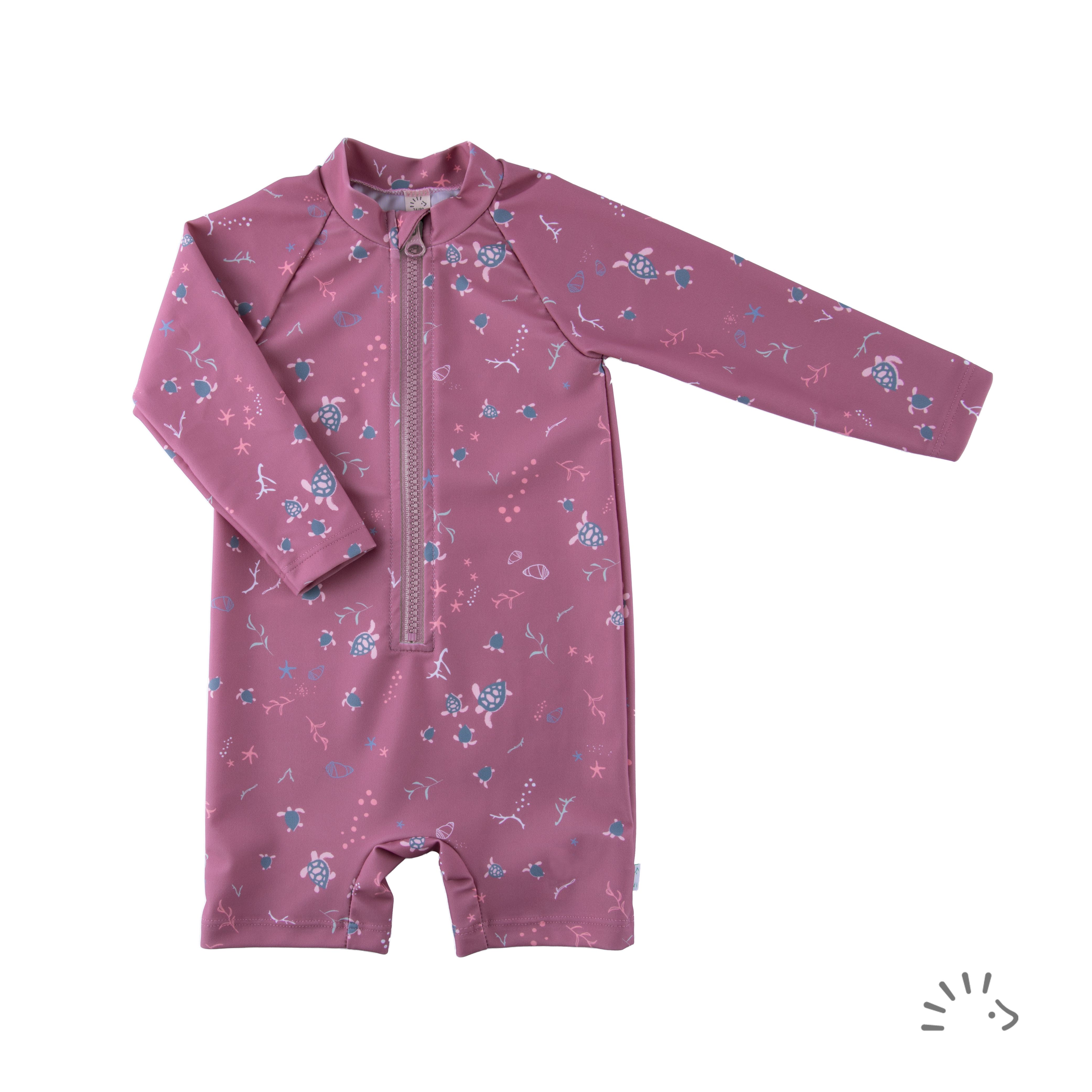 Popolini UV Schwimmanzug langarm Turtle Mauve