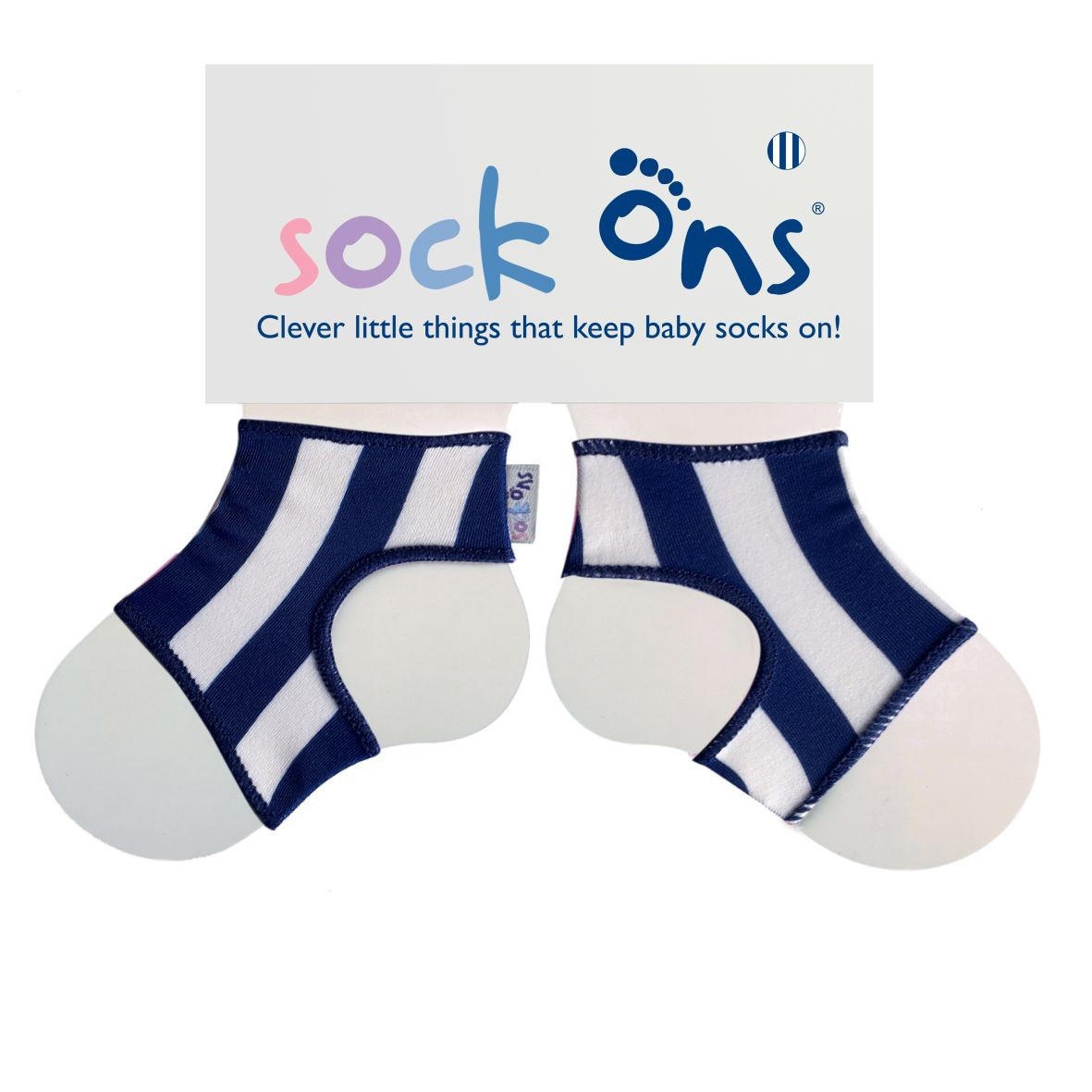 Sock Ons Sockenhalter Navy Stripes