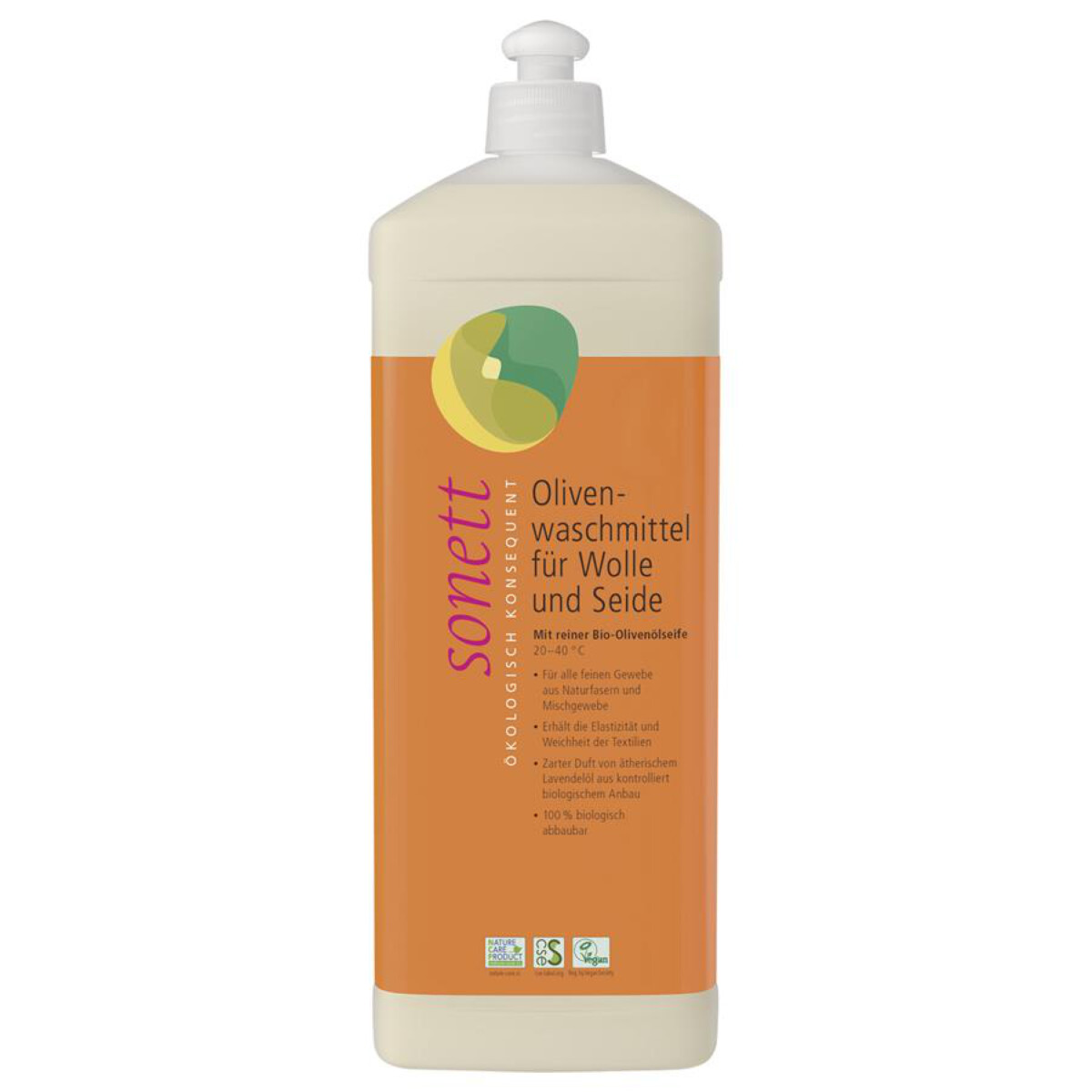 Sonett Oliven-Waschmittel für Wolle und Seide (1 Liter)
