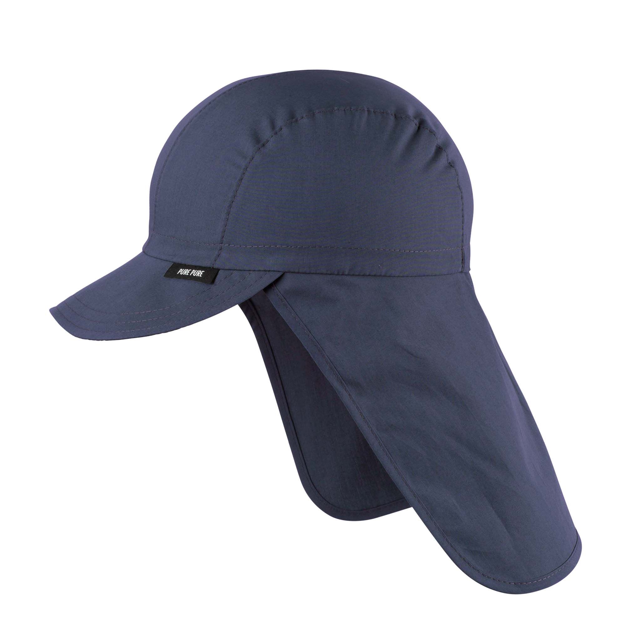 Sommerhut mit Nacken- und UV-Schutz indigo