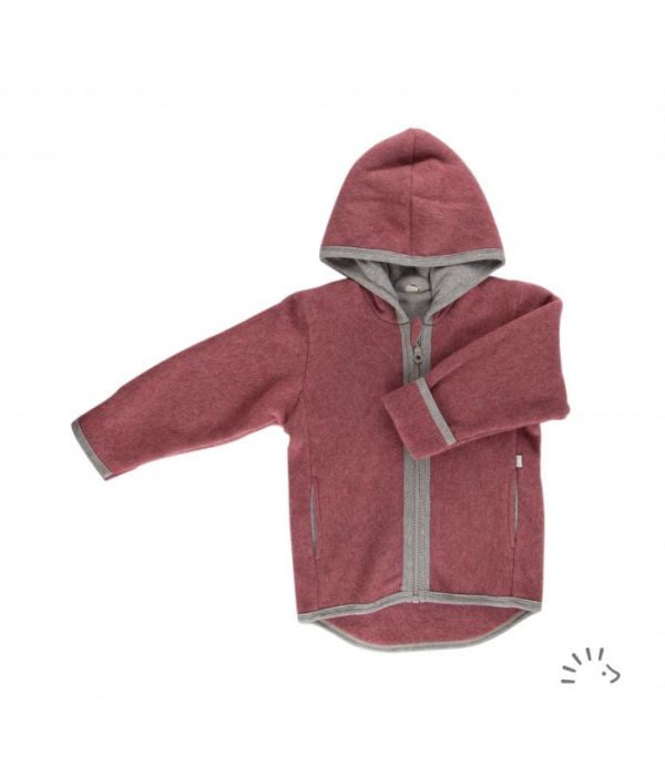 iobio Jacke Baumwollfleece Raspberry Melange