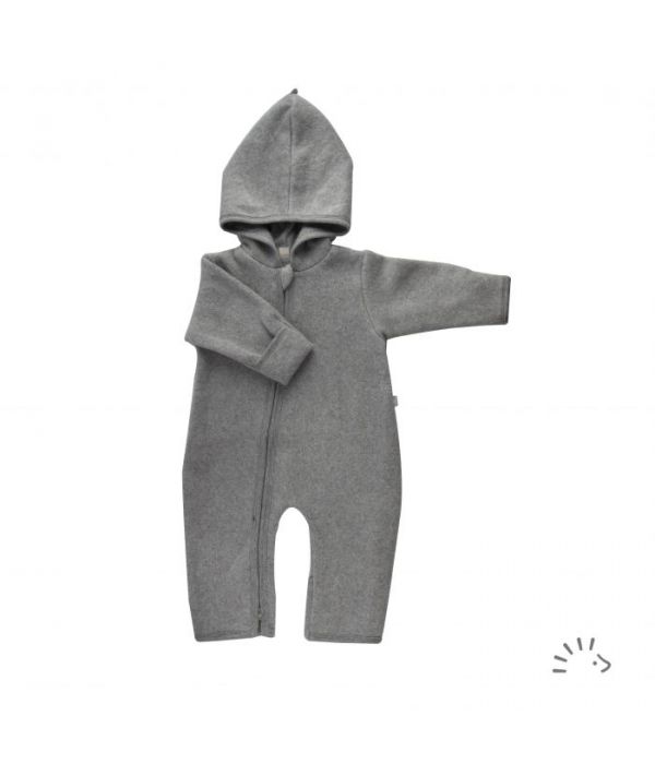 iobio Baby-Overall Baumwollfleece Grau meliert