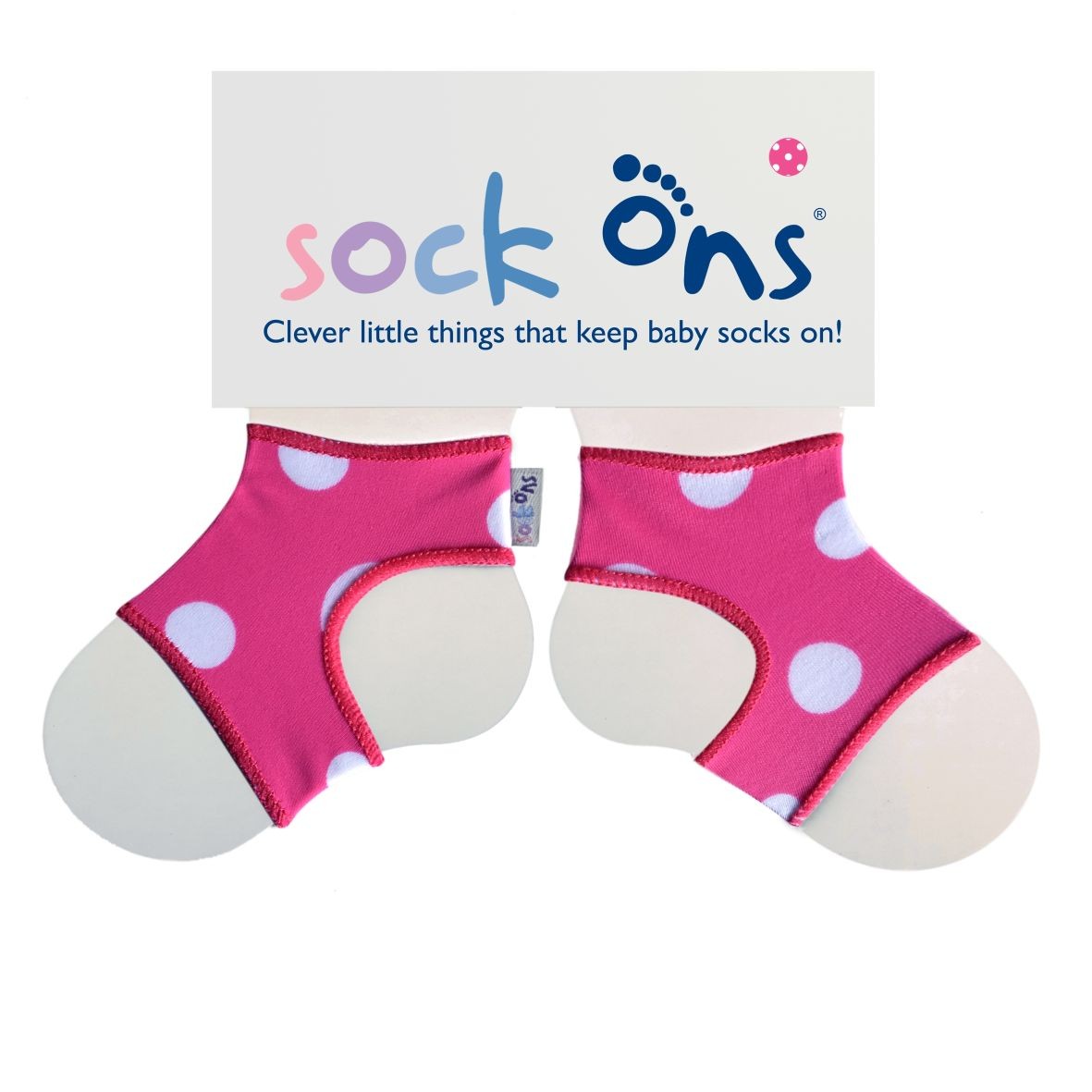 Sock Ons Sockenhalter Pink Dots