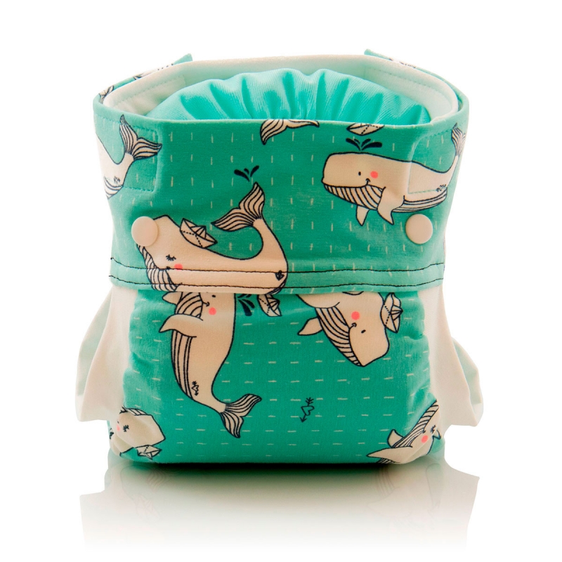 Culla di Teby Bio Pants Whale Gr. S
