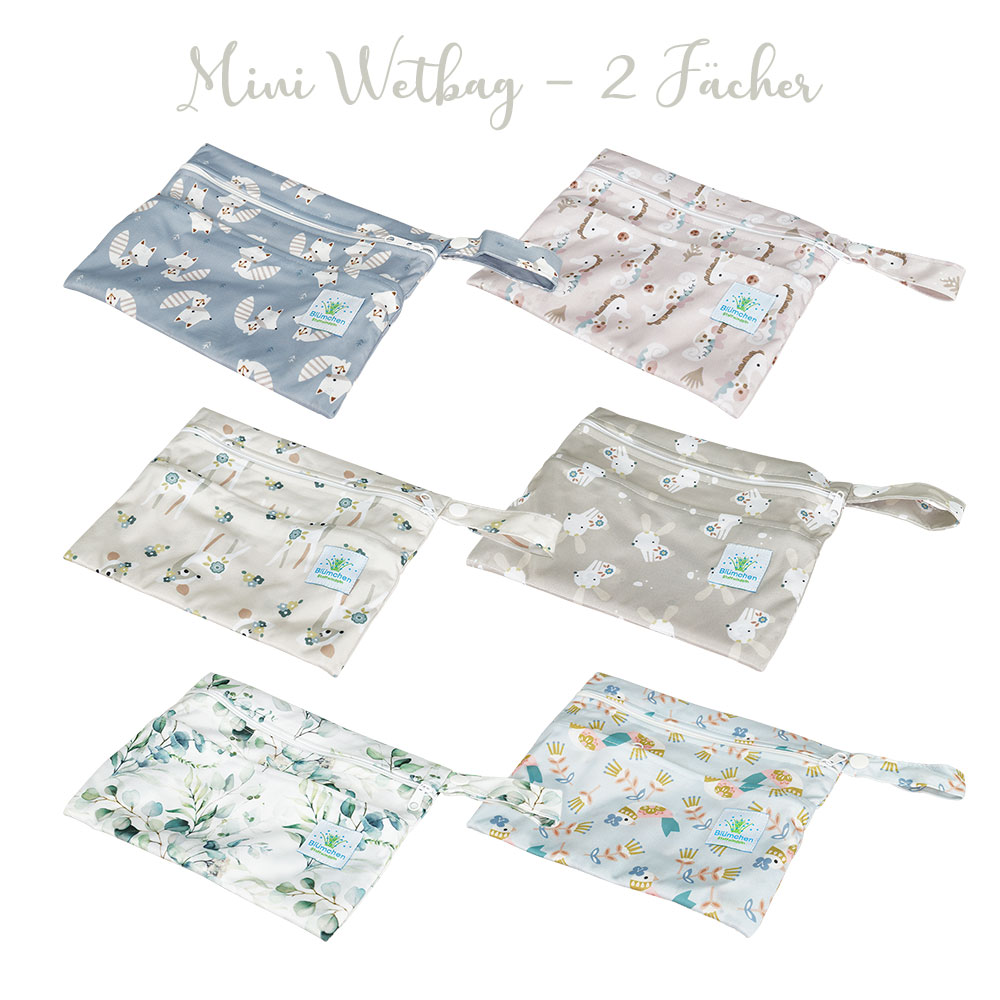 Blümchen PUL Nasstasche für Slipeinlagen recycelt PES