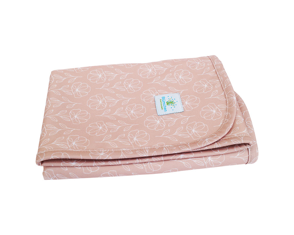 Blümchen Wickelunterlage Floral Rosenholz - Biobaumwolle