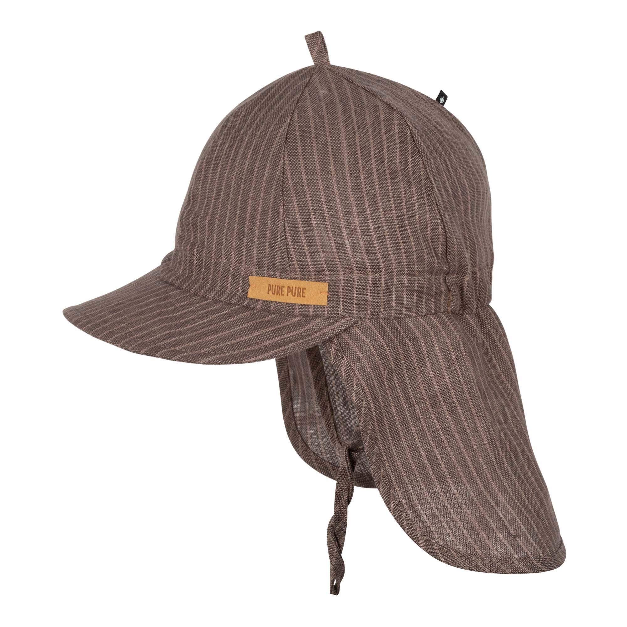 pure pure Leinen Sommerhut mit UV-Schutz braun