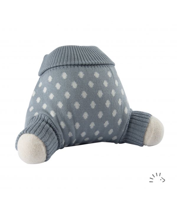 Popolini Woolpant  Light Grey Dots / Ecru