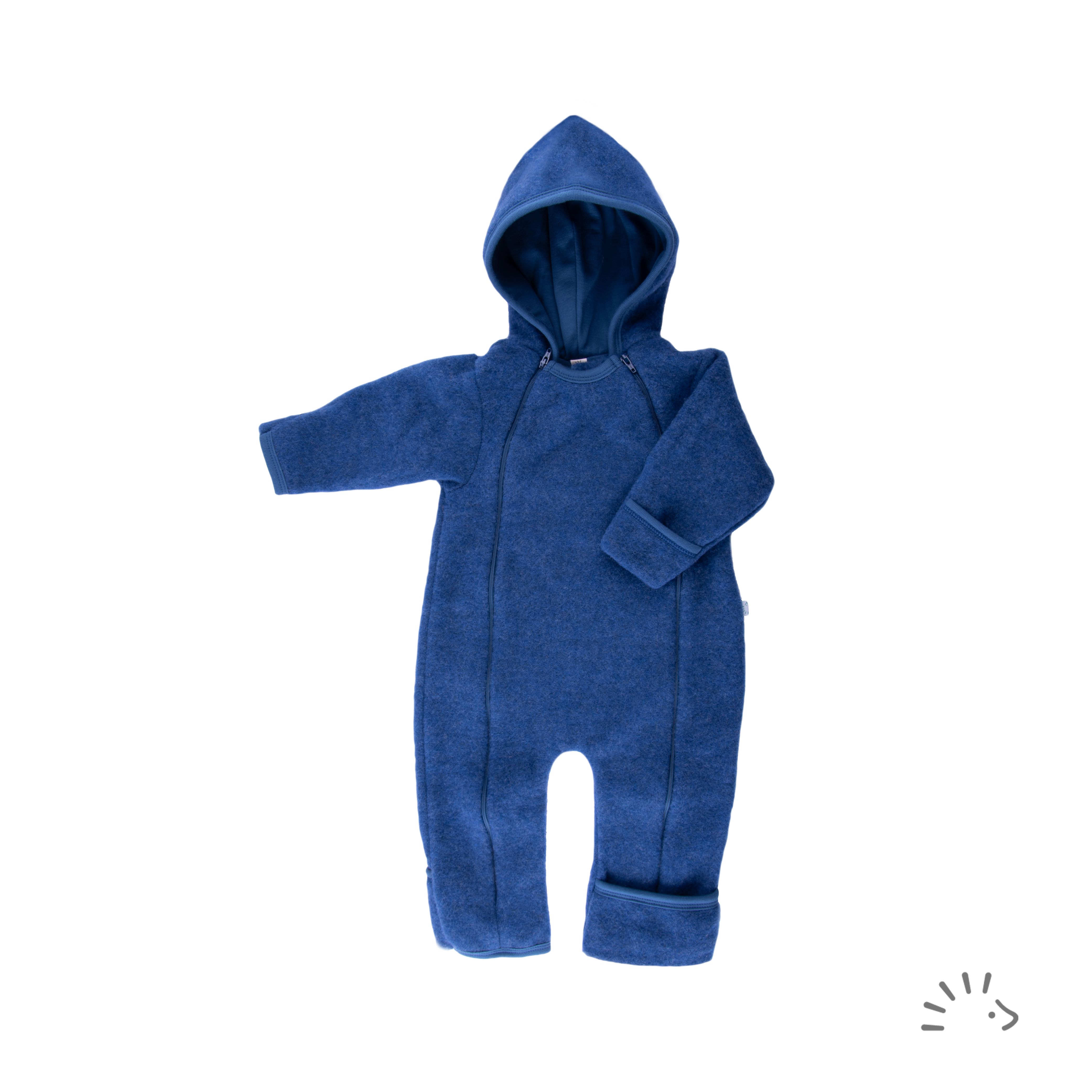 iobio Baby-Overall Wollfleece Sodalithblau