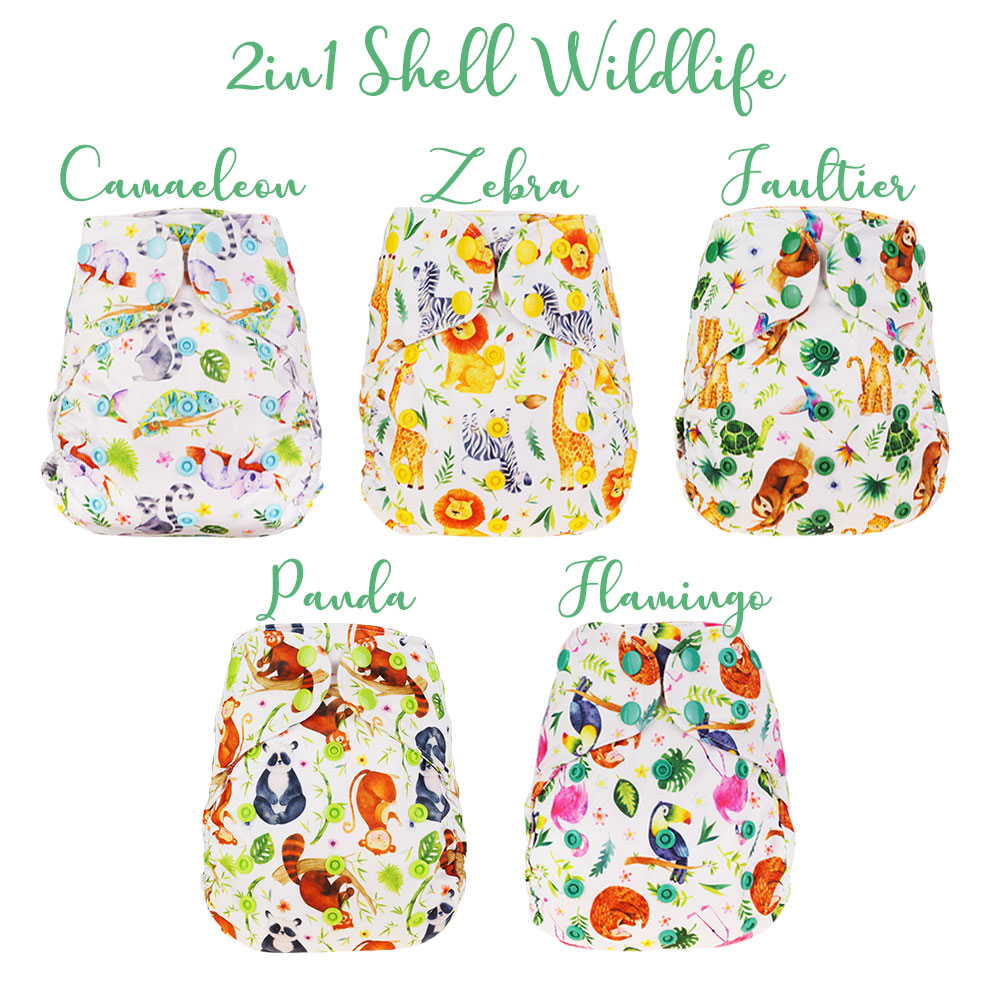 Blümchen 2in1 ECO-Überhose (Druckies) Wildlife (3-16kg)
